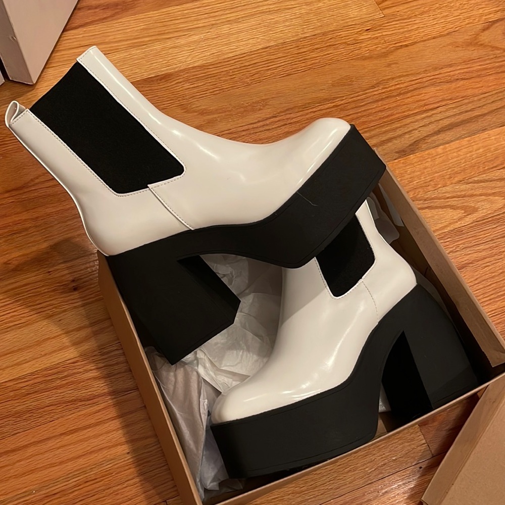 Steve madden TEASER WHITE PATENT boot